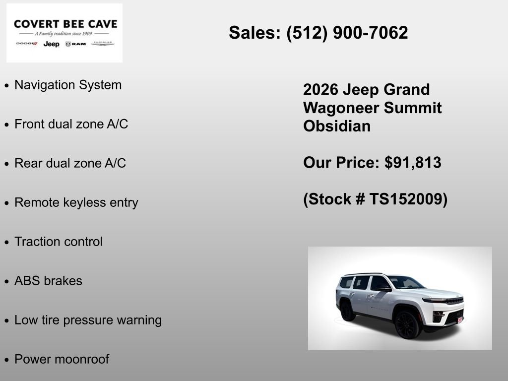 New 2026 Jeep Grand Wagoneer Summit image 12