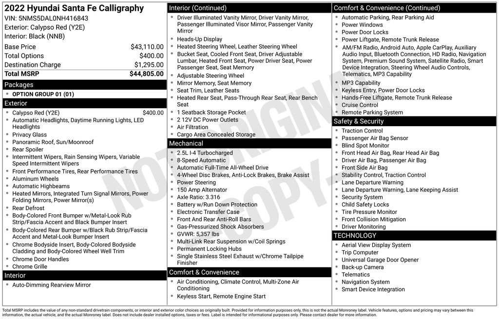 Used 2022 Hyundai Santa Fe Calligraphy image 5