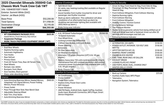 New 2025 Chevrolet Silverado 3500 W/T w/ WT Convenience Package image 4