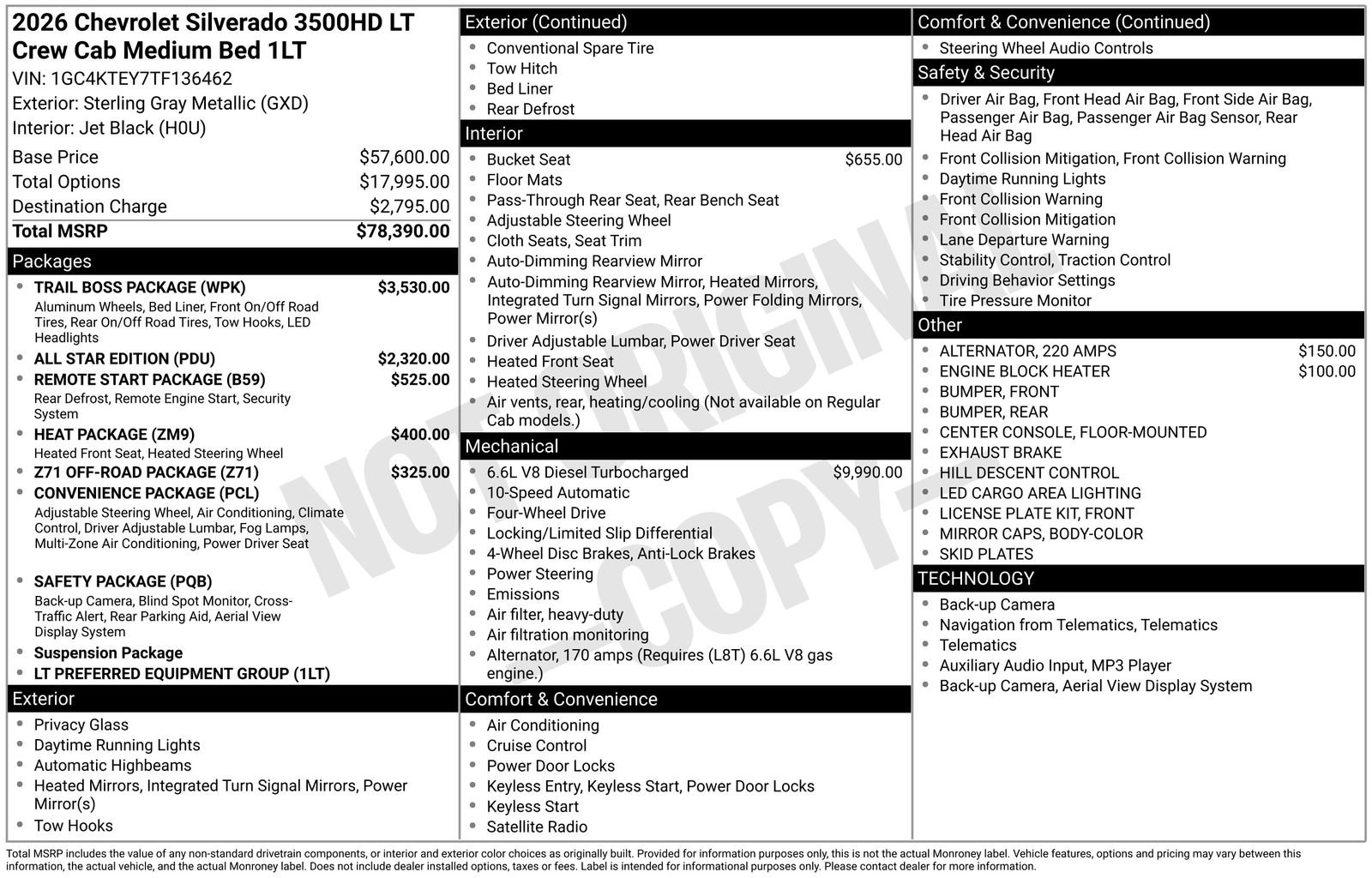New 2026 Chevrolet Silverado 3500 LT w/ Trail Boss Package image 5