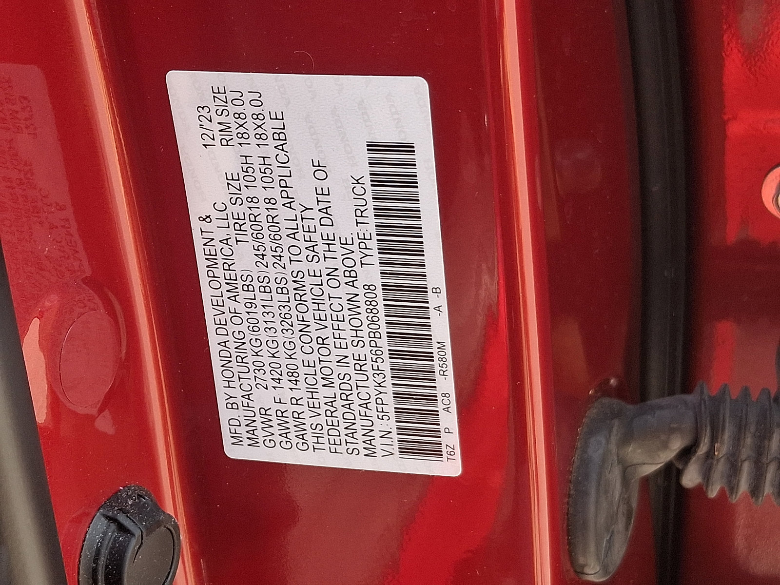 Certified 2023 Honda Ridgeline RTL image 28