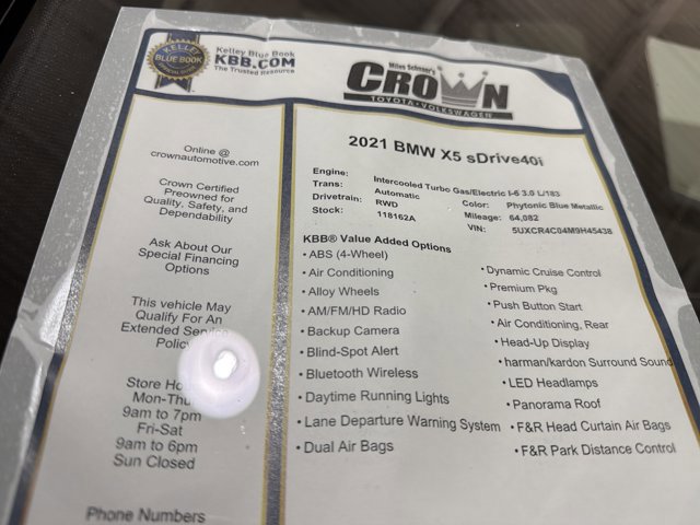 Used 2021 BMW X5 sDrive40i w/ Premium Package 2 image 40