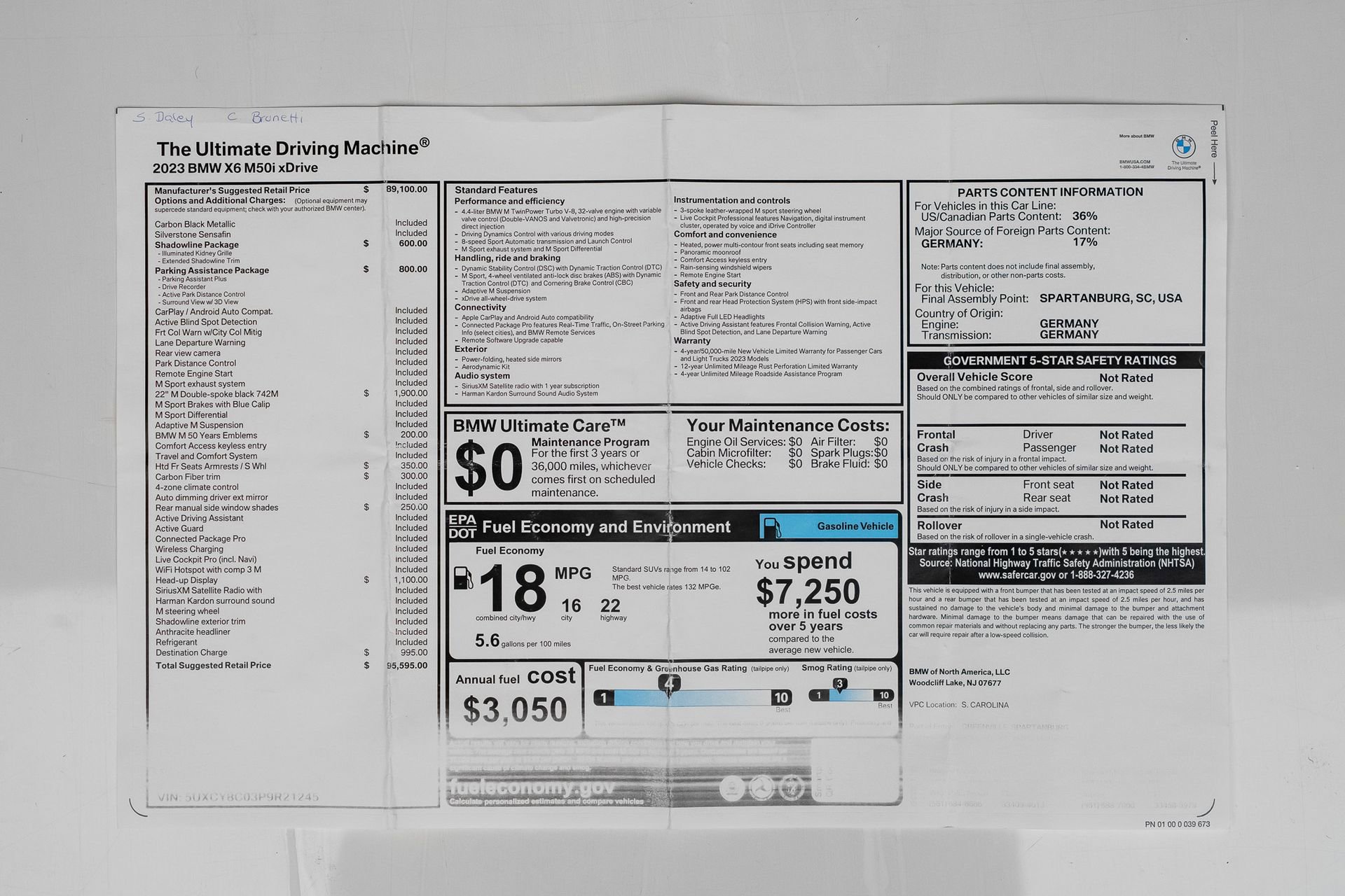 Used 2023 BMW X6 M50i w/ Parking Assistance Package AWD/4WD image 82
