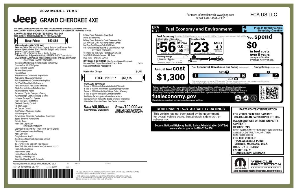 Used 2022 Jeep Grand Cherokee Limited 4xe image 4