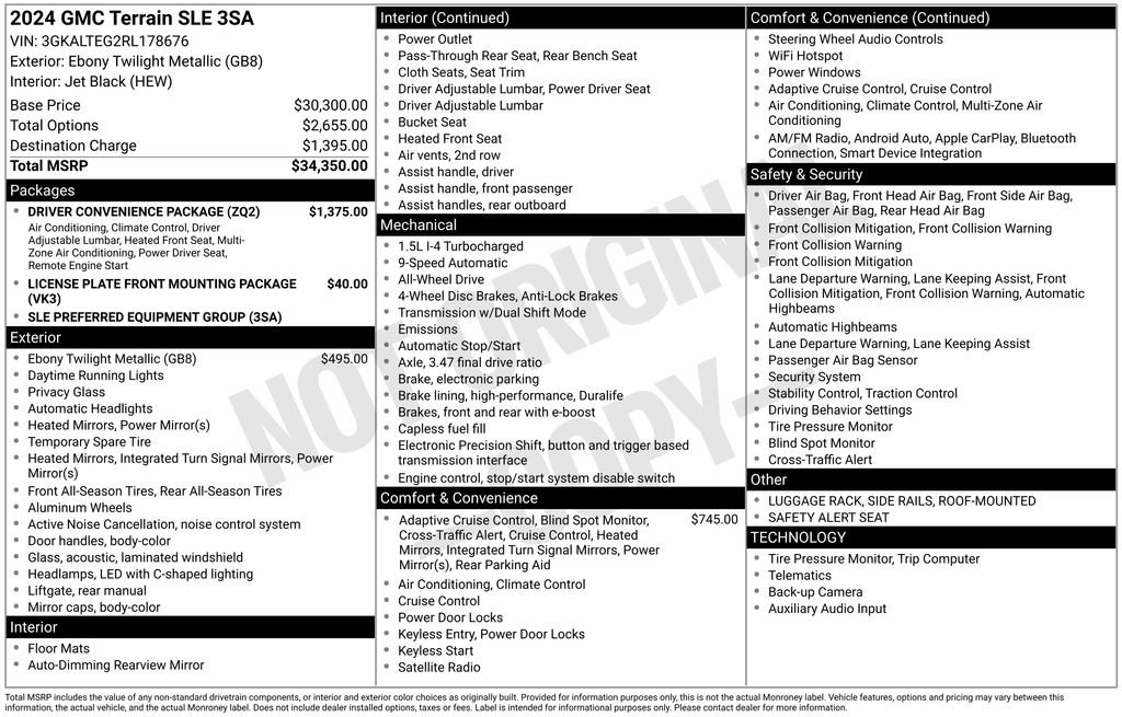 Used 2024 GMC Terrain SLE w/ Driver Convenience Package image 5