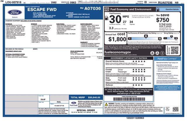 Certified 2024 Ford Escape Active image 38