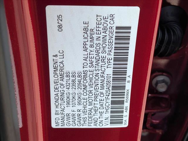 New 2025 Honda Accord SE image 19