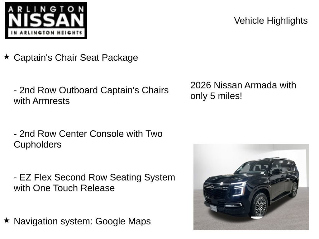 New 2026 Nissan Armada SL w/ Captain's Chari Seat Package AWD/4WD image 8