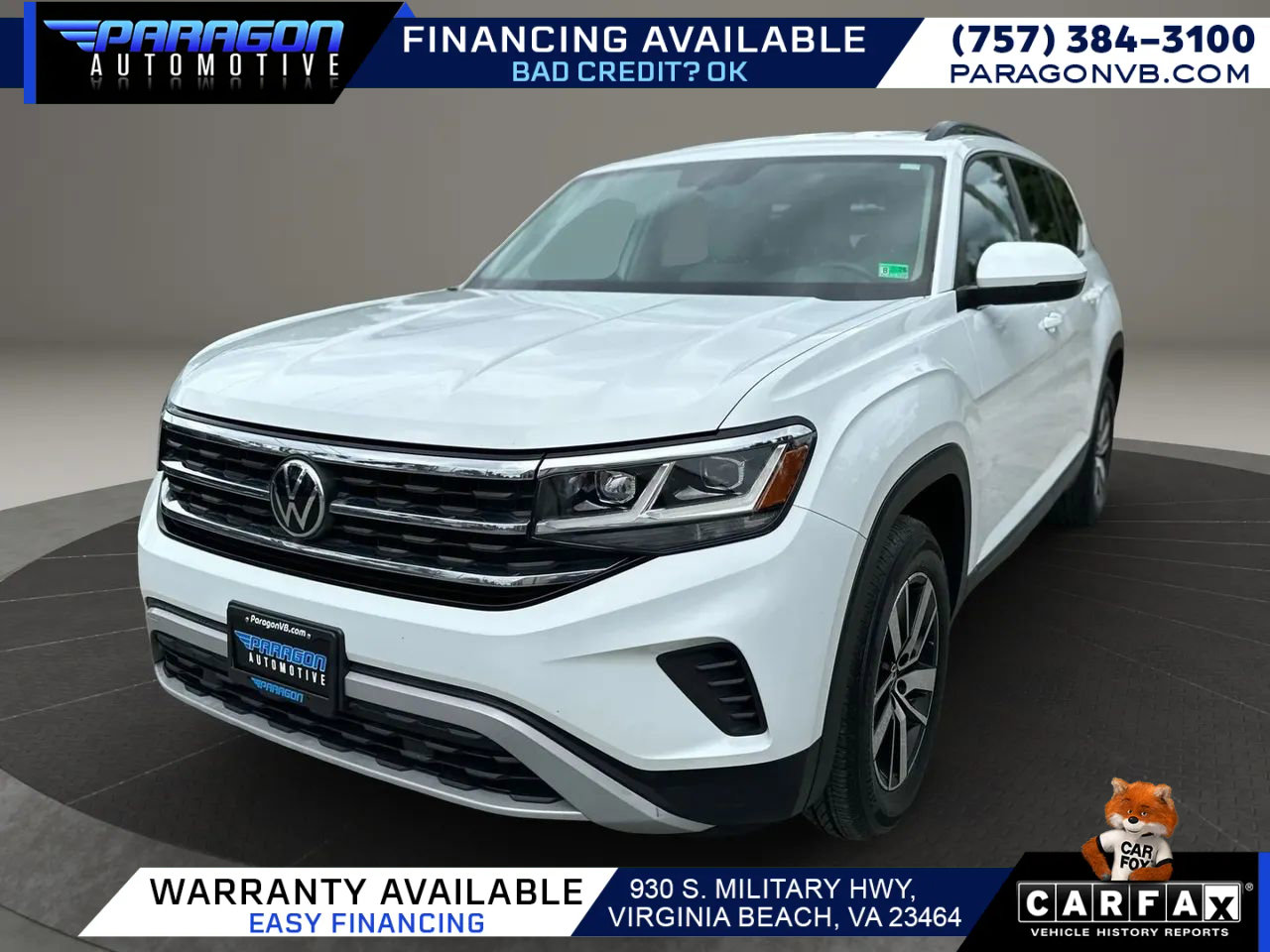 Used 2021 Volkswagen Atlas SE