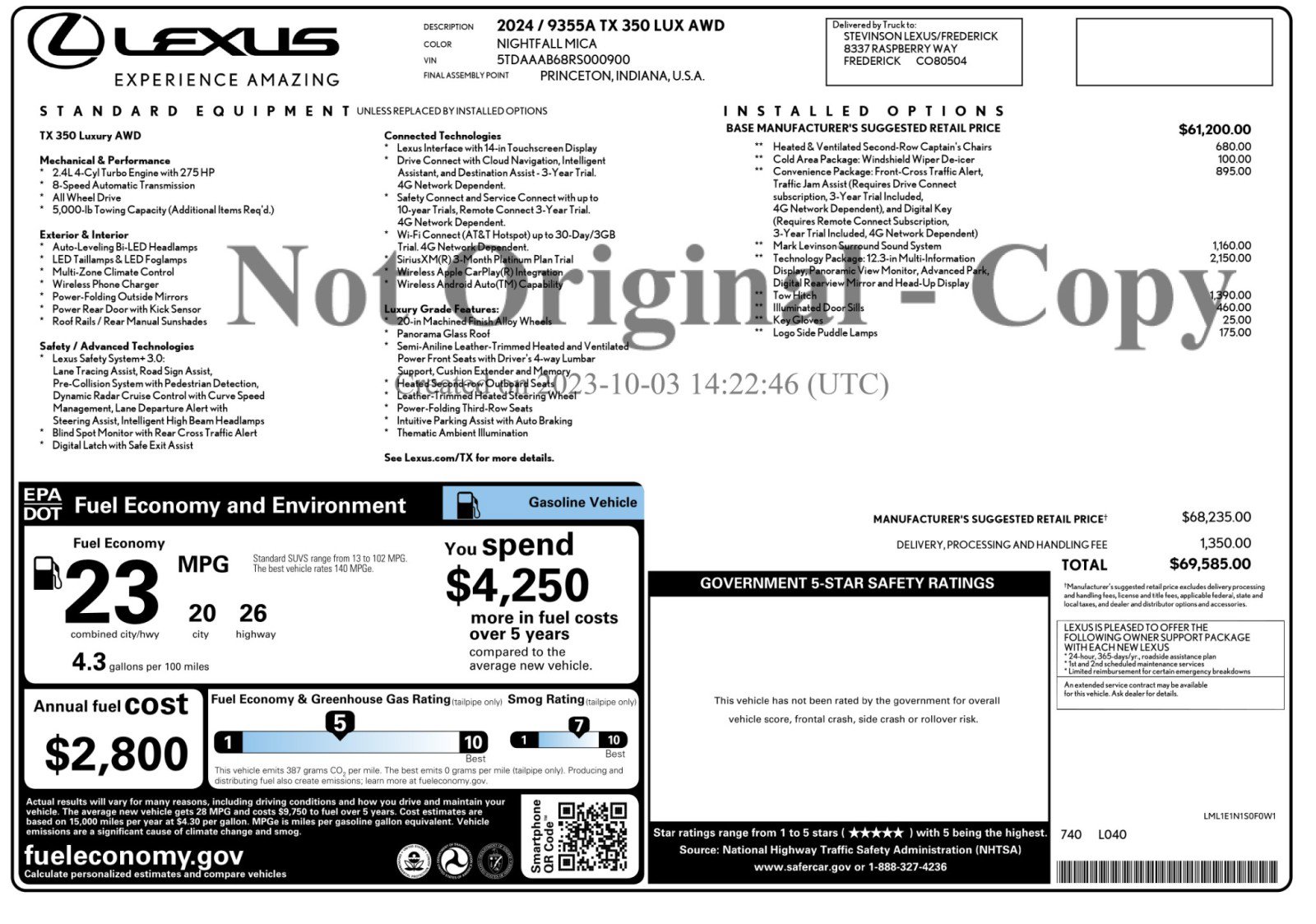 Used 2024 Lexus TX 350 AWD w/ Technology Package image 57