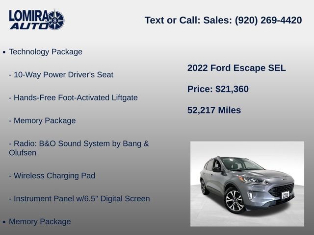 Used 2022 Ford Escape SEL w/ Technology Package AWD/4WD image 21