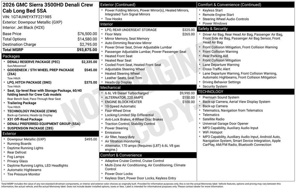 New 2026 GMC Sierra 3500 Denali w/ Denali Reserve Package image 3