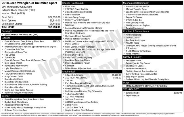 Used 2018 Jeep Wrangler Unlimited Sport image 7