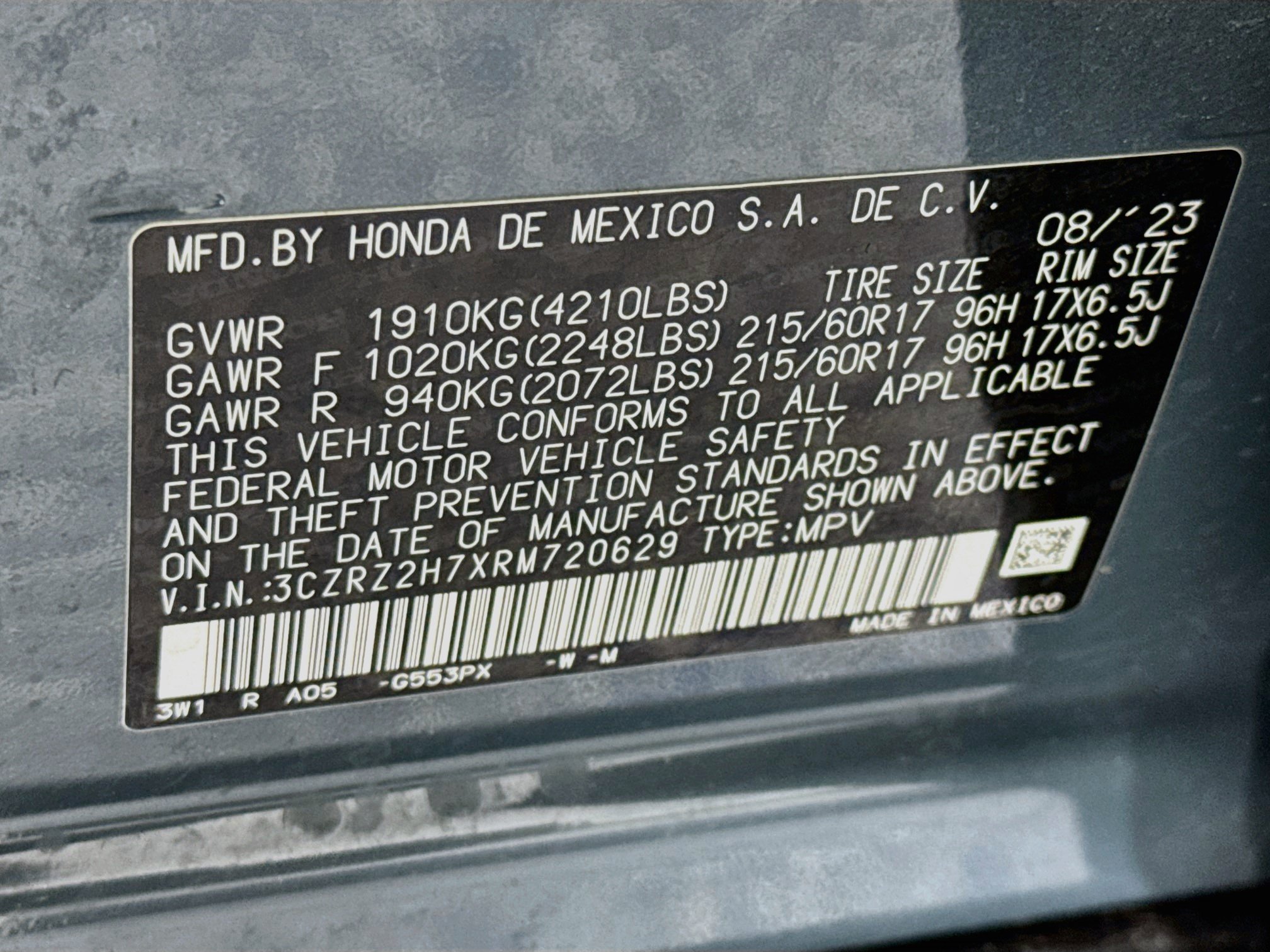 Certified 2024 Honda HR-V EX-L image 31