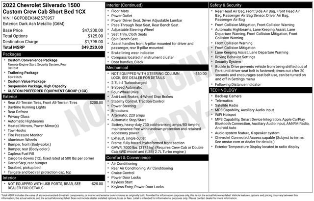 Used 2022 Chevrolet Silverado 1500 Custom AWD/4WD image 15