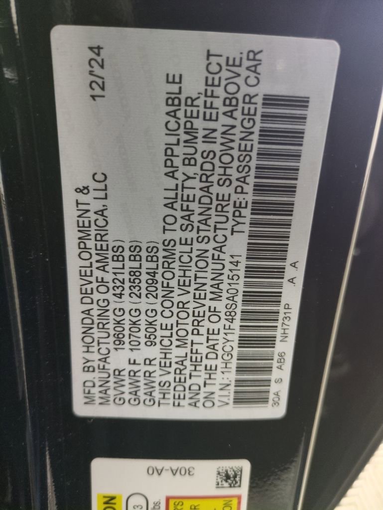 Certified 2025 Honda Accord SE image 24