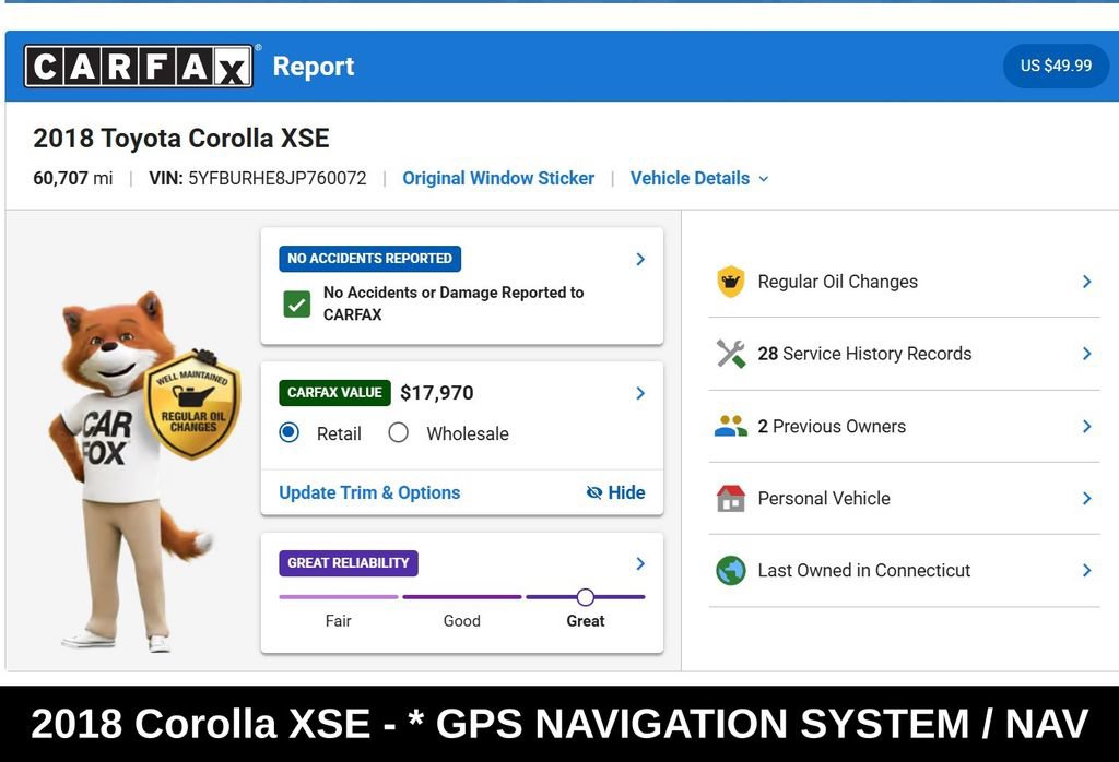 Used 2018 Toyota Corolla XSE FWD image 9