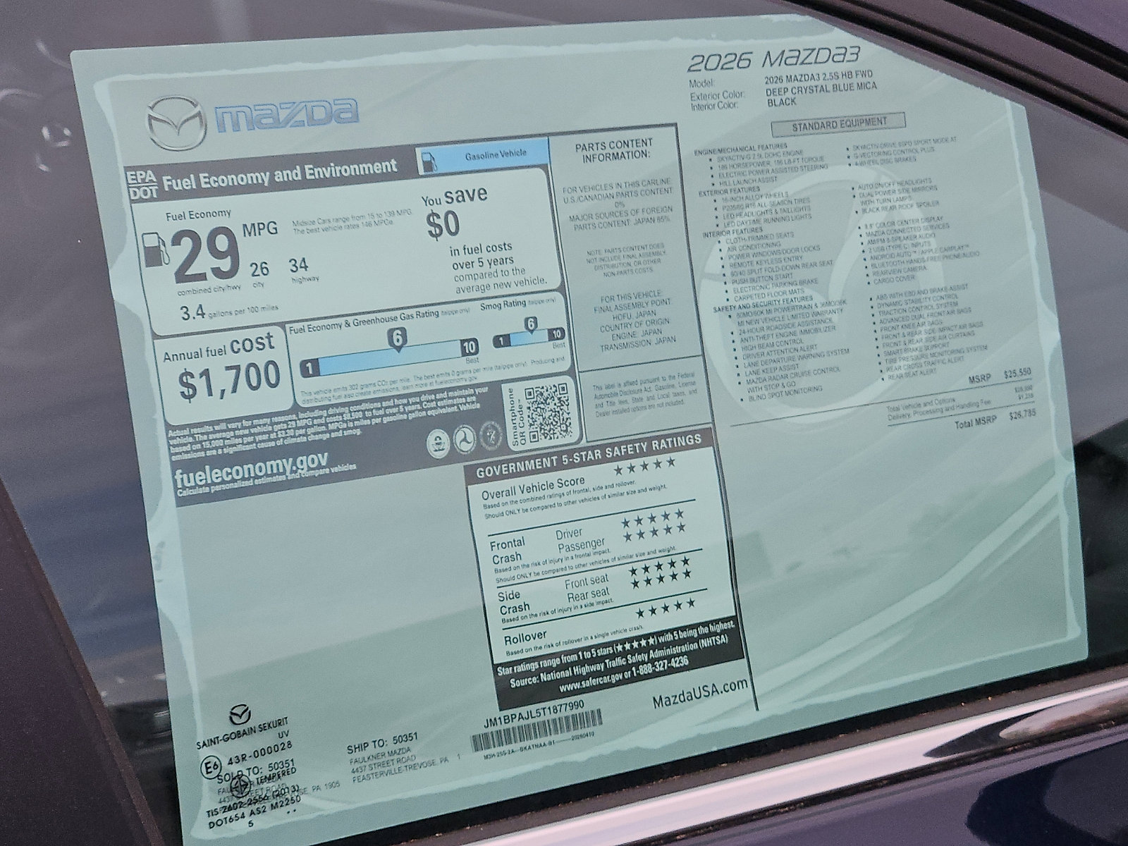 New 2026 MAZDA MAZDA3 s FWD image 20