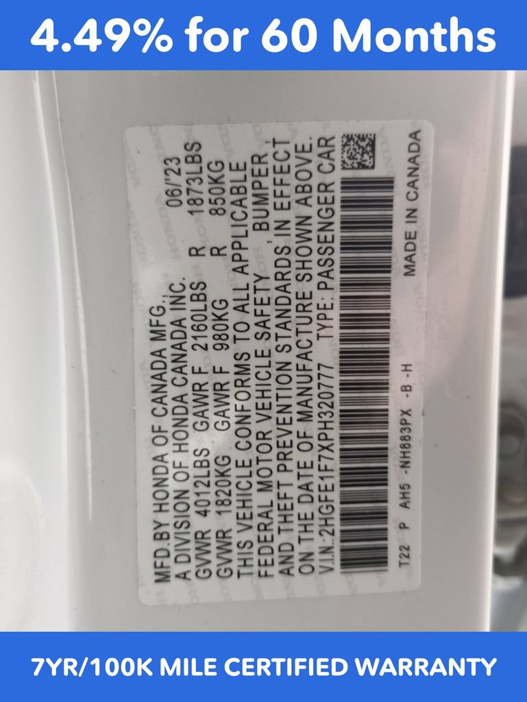 Certified 2023 Honda Civic EX image 29