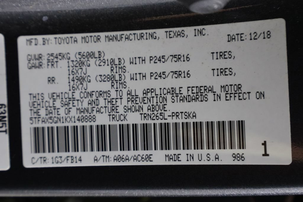 Used 2019 Toyota Tacoma SR RWD image 33