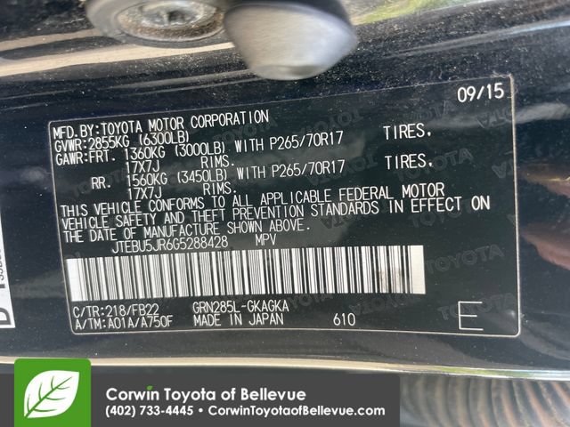 Used 2016 Toyota 4Runner SR5 AWD/4WD image 23