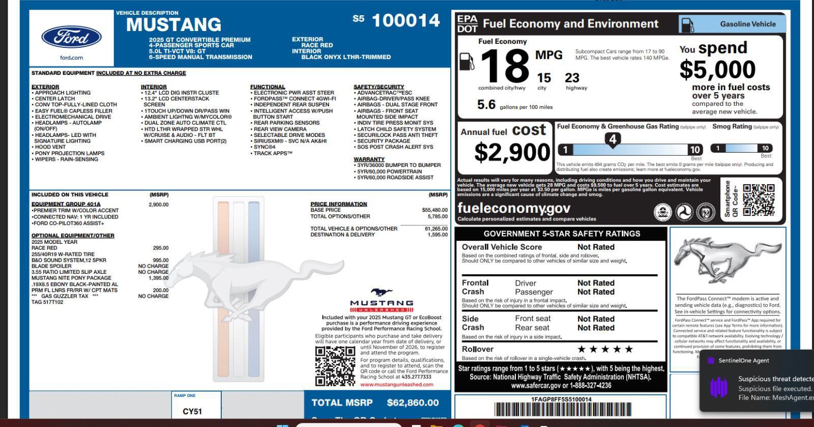 Used 2025 Ford Mustang GT Premium image 4