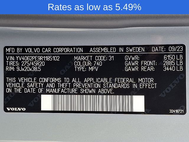 Certified 2024 Volvo XC90 B6 Plus w/ Protection Package image 30