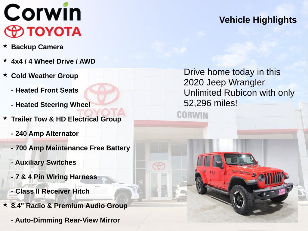 Used 2020 Jeep Wrangler Unlimited Rubicon AWD/4WD image 7