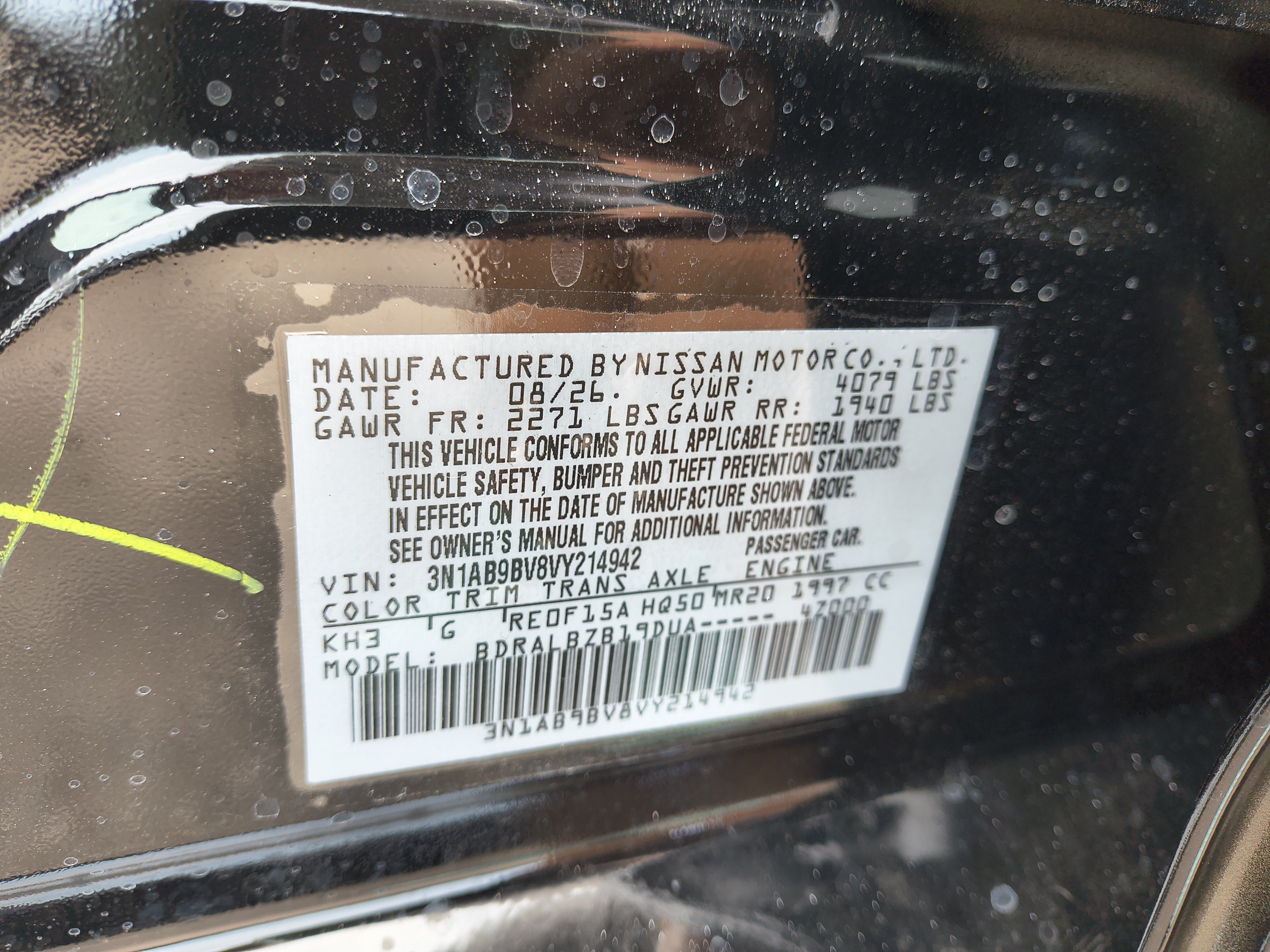 New 2027 Nissan Sentra S w/ Floor Mat Package FWD image 34