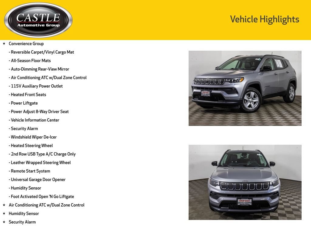 Used 2022 Jeep Compass Latitude w/ Convenience Group AWD/4WD image 8