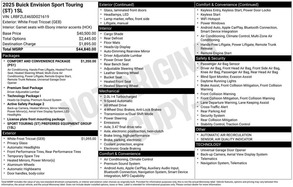 Used 2025 Buick Envision Sport Touring image 45