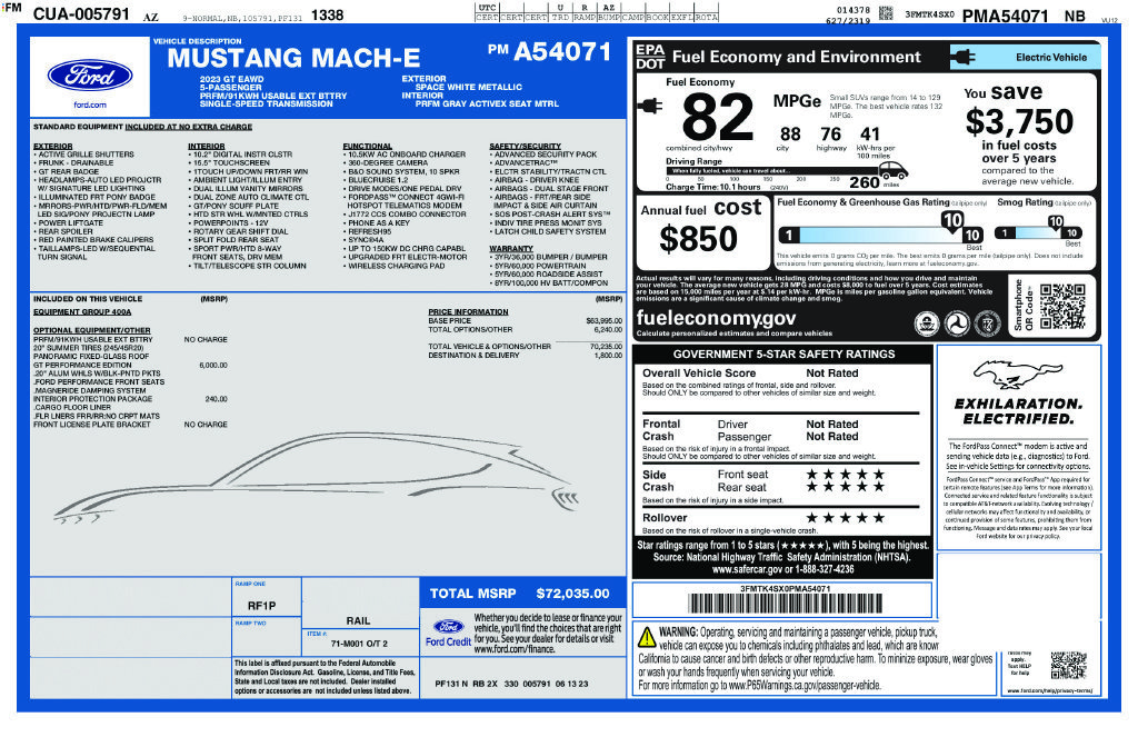 Used 2023 Ford Mustang Mach-E GT w/ GT Performance Edition AWD/4WD image 34