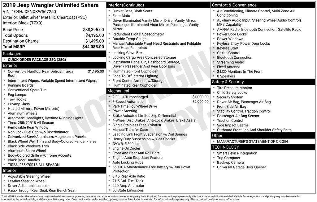 Used 2019 Jeep Wrangler Unlimited Sahara image 42