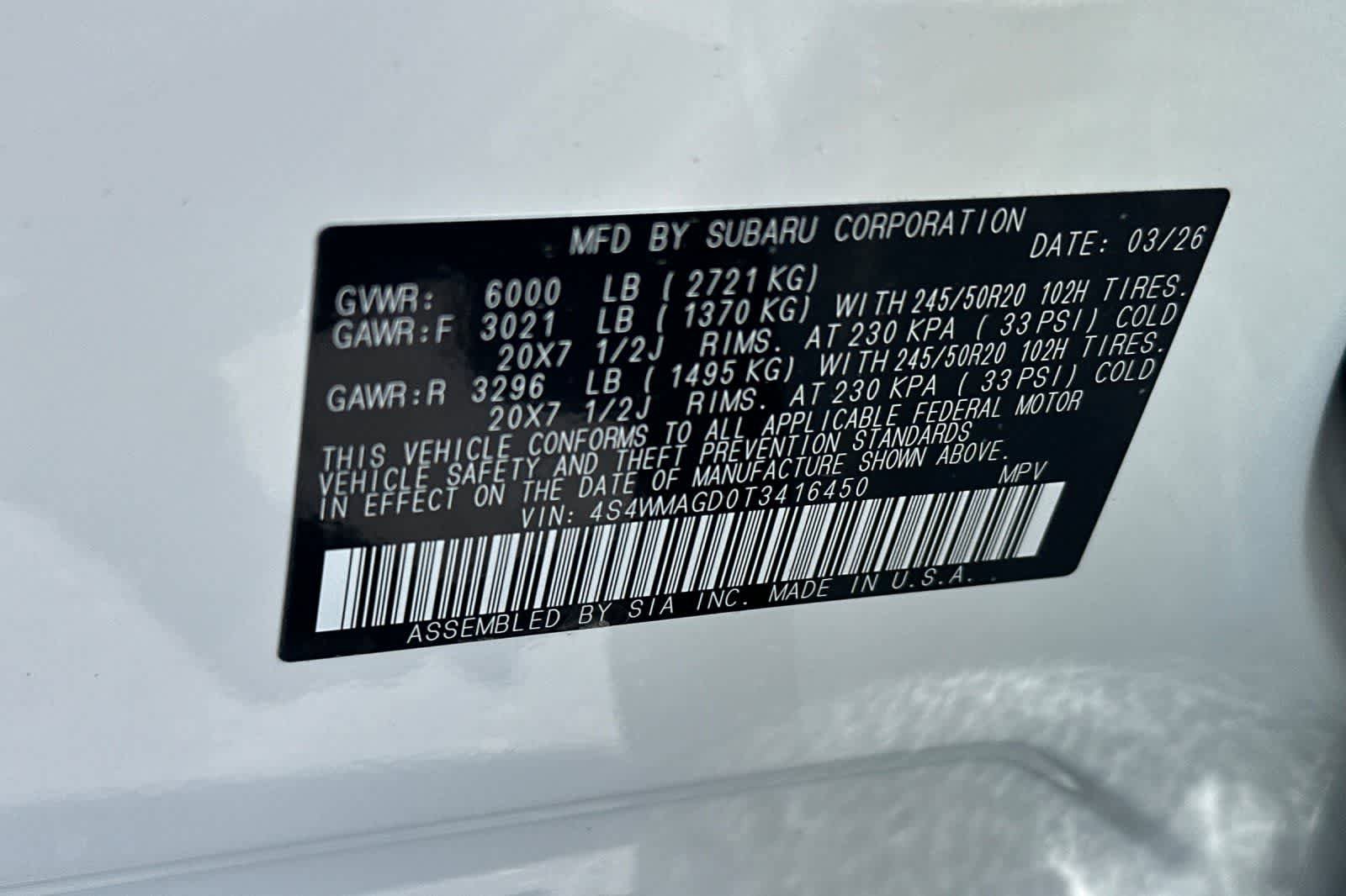 New 2026 Subaru Ascent Limited AWD/4WD image 32