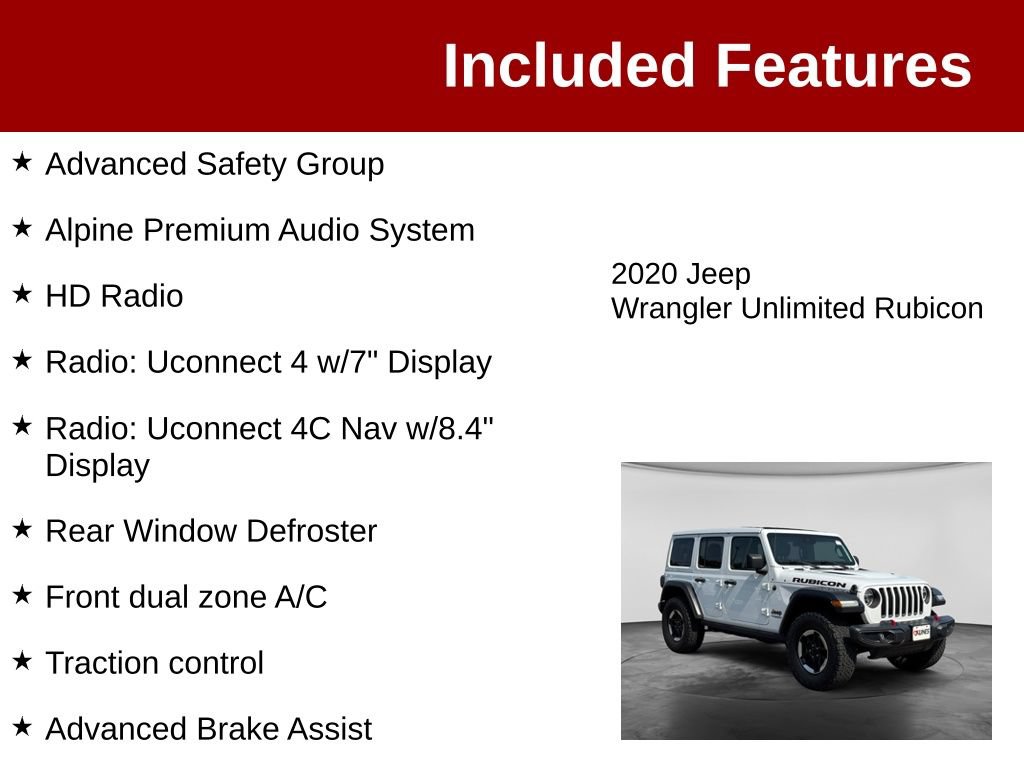 Used 2020 Jeep Wrangler Unlimited Rubicon AWD/4WD image 4