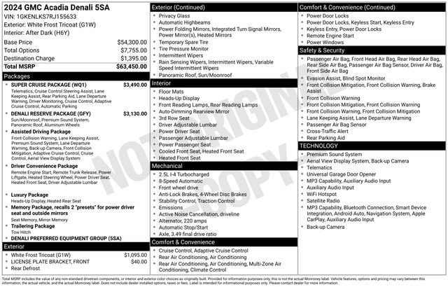 Used 2024 GMC Acadia Denali w/ Super Cruise Package image 30