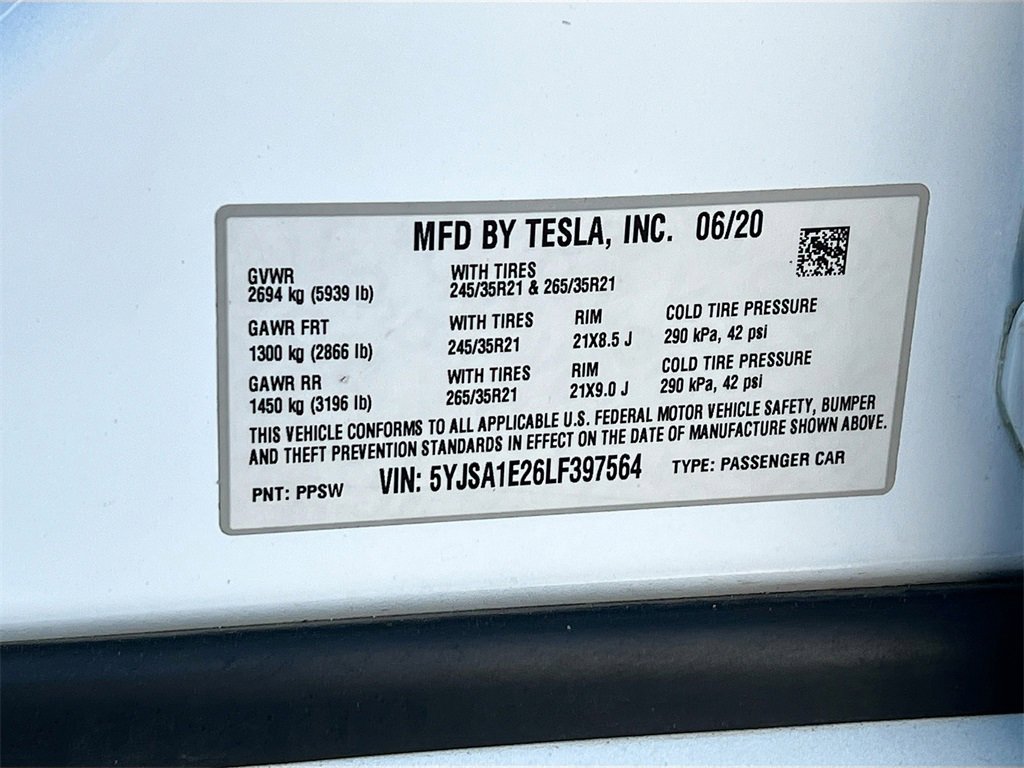 Used 2020 Tesla Model S Long Range Plus image 29