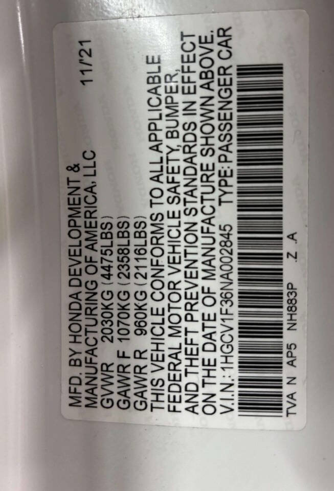 Used 2022 Honda Accord Sport image 36