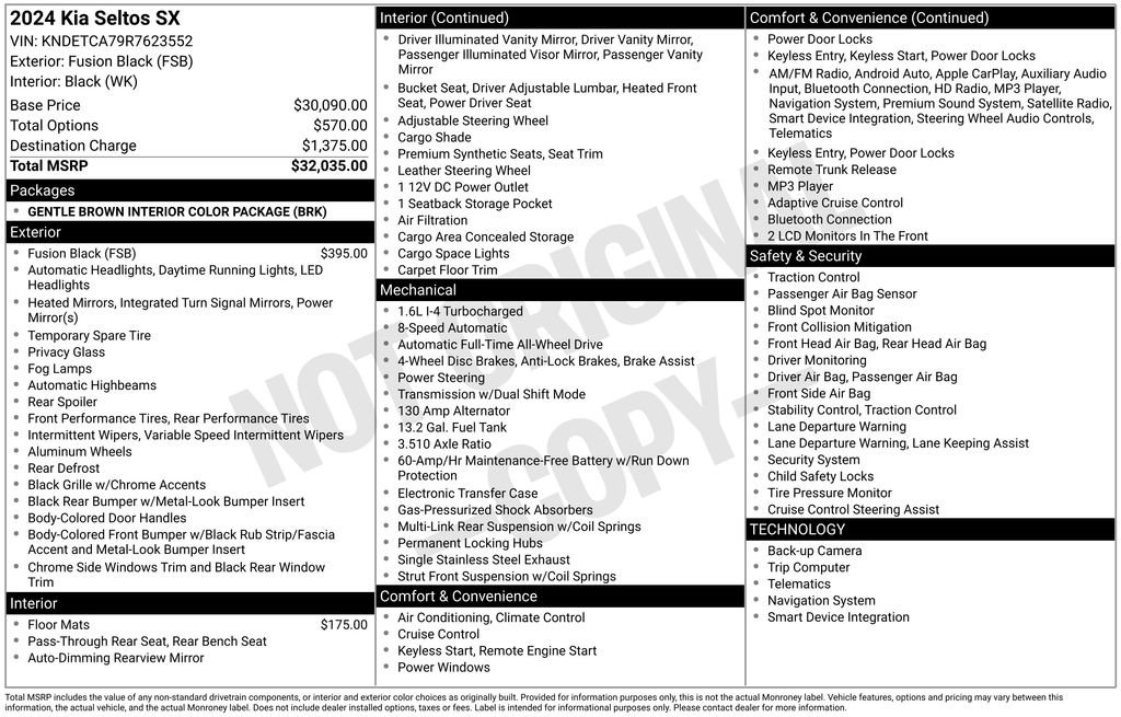 Used 2024 Kia Seltos SX image 2