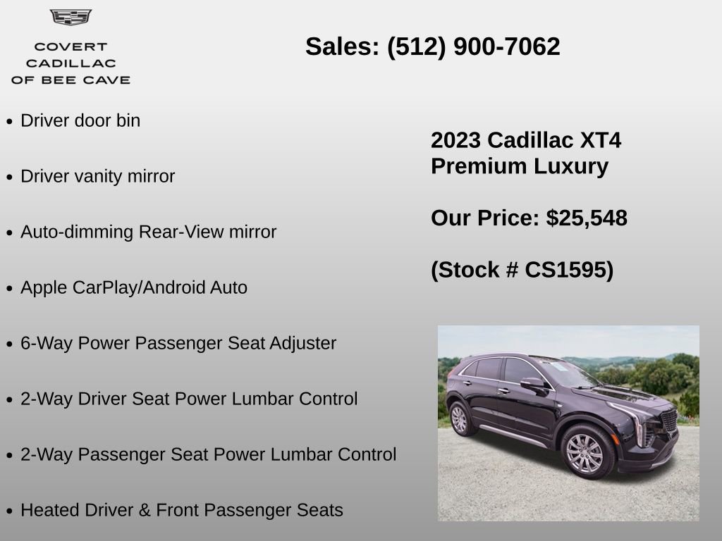 Used 2023 Cadillac XT4 Premium Luxury w/ Cold Weather Package FWD image 36