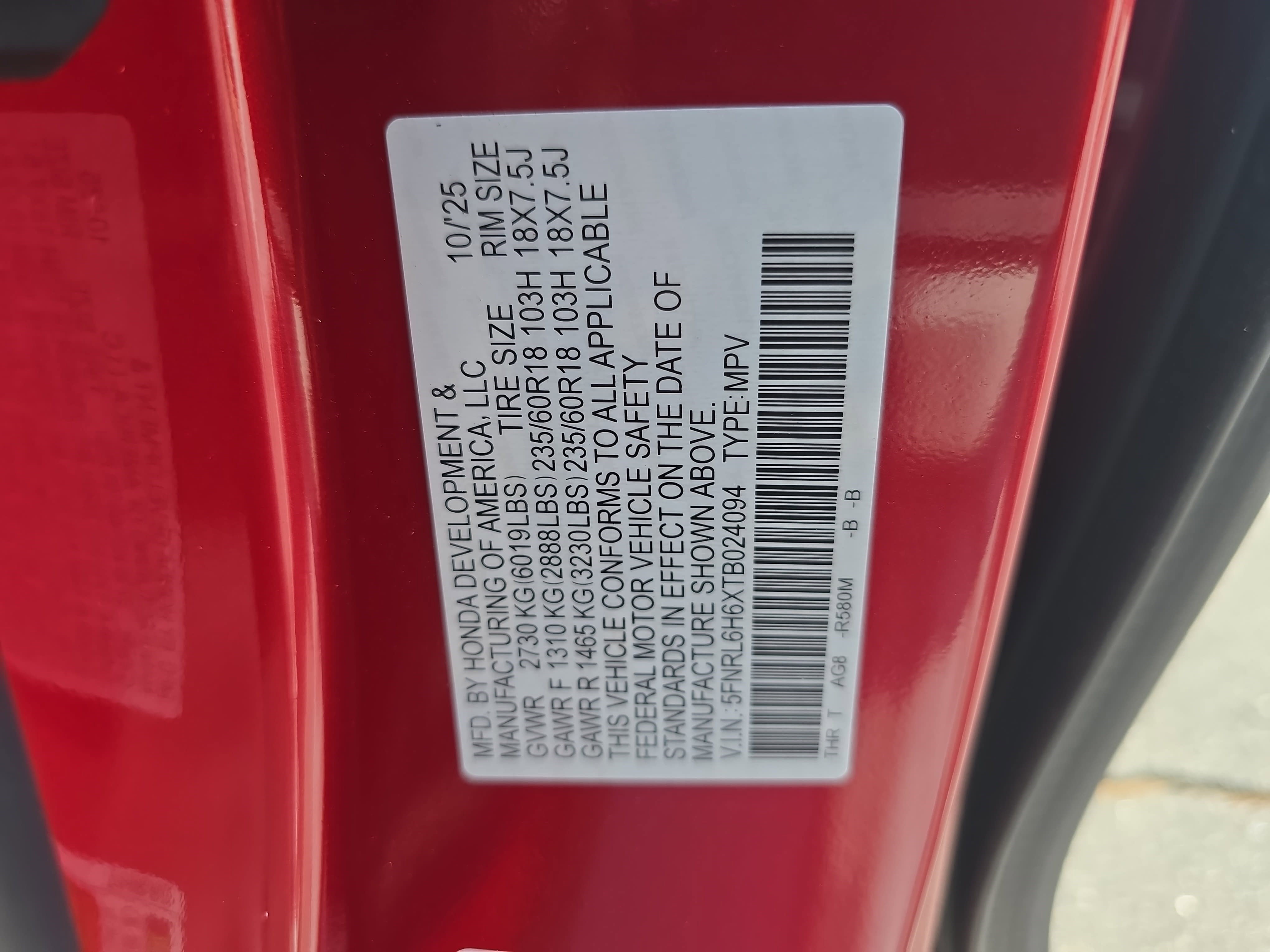 New 2026 Honda Odyssey EX-L image 38