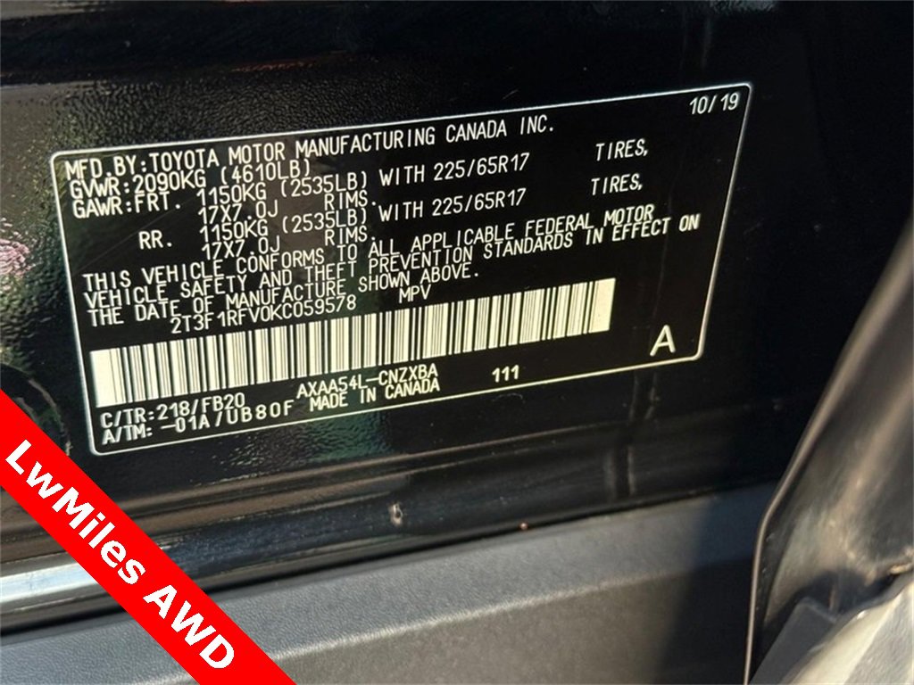 Used 2019 Toyota RAV4 LE w/ All Weather Liner Package image 31