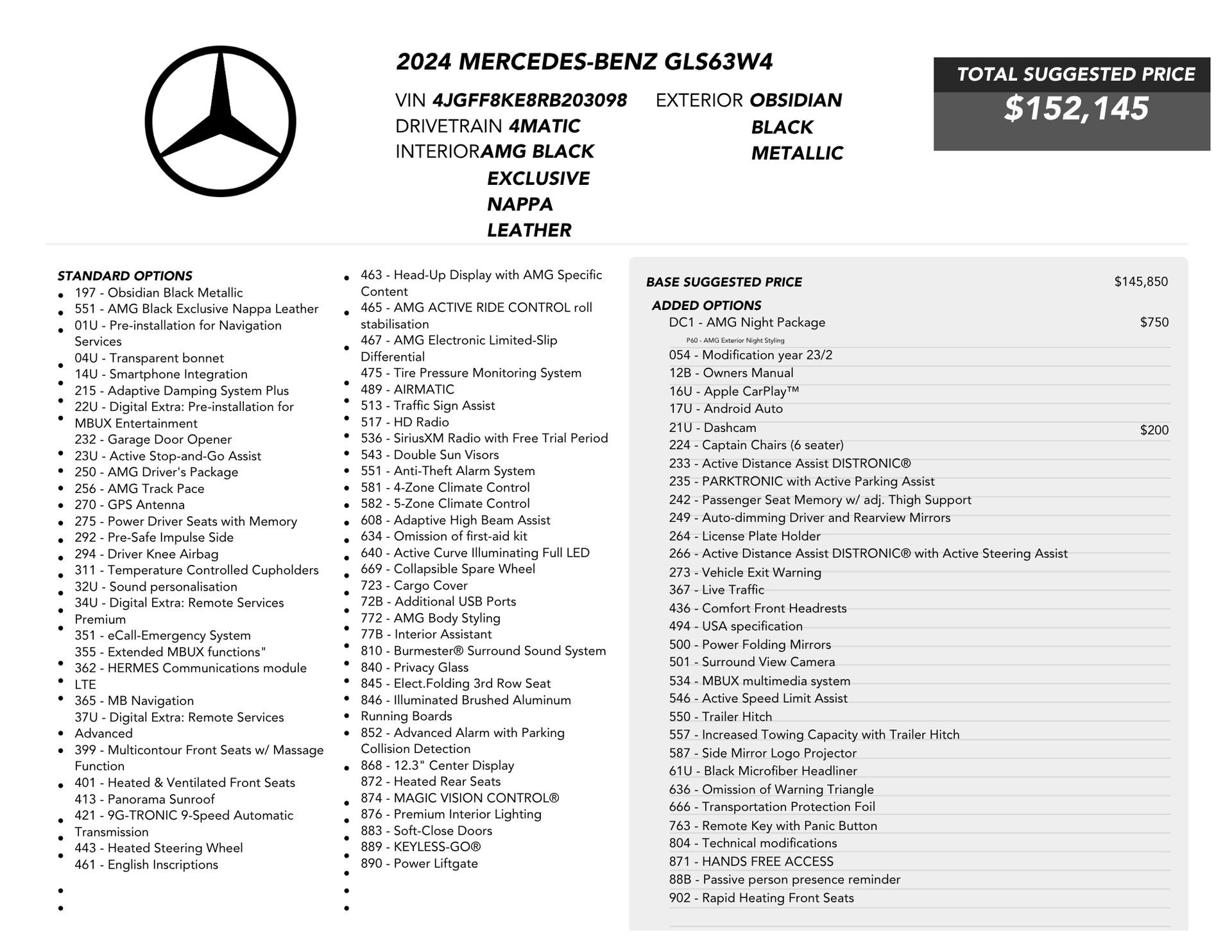 Used 2024 Mercedes-Benz GLS 63 AMG 4MATIC image 90