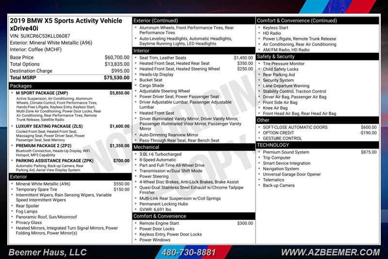 Used 2019 BMW X5 xDrive40i w/ M Sport Package AWD/4WD image 3