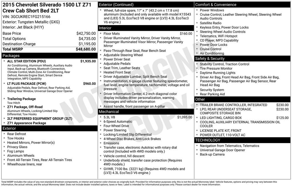 Used 2015 Chevrolet Silverado 1500 LT w/ All Star Edition image 42