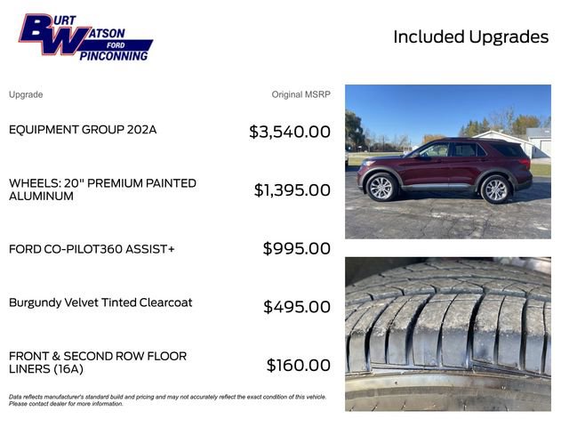 Used 2022 Ford Explorer XLT w/ Equipment Group 202A image 3