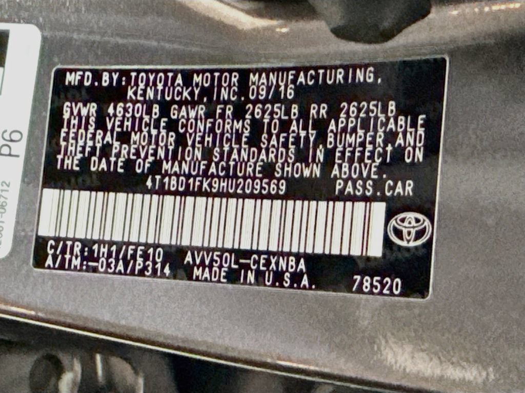 Certified 2017 Toyota Camry LE FWD image 27