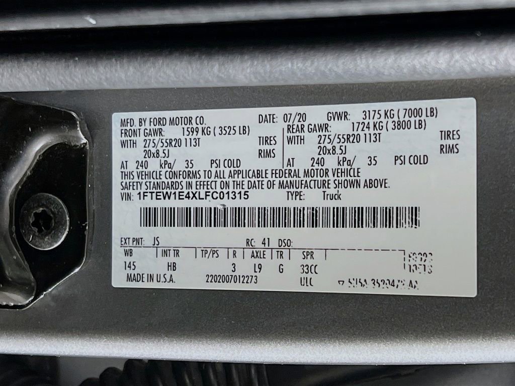 Used 2020 Ford F150 Lariat w/ Equipment Group 502A Luxury image 33