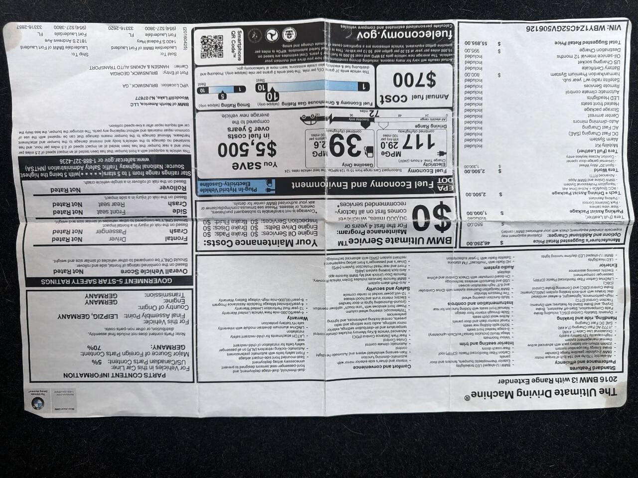 Used 2016 BMW i3 w/ Range Extender RWD image 20