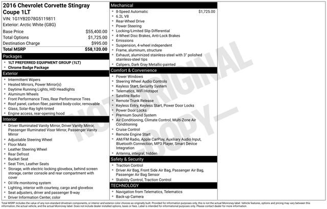 Used 2016 Chevrolet Corvette Stingray Coupe image 5